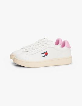 Zapatillas de piel blanco y rosa Tommy Jeans ARCHIVE' 98