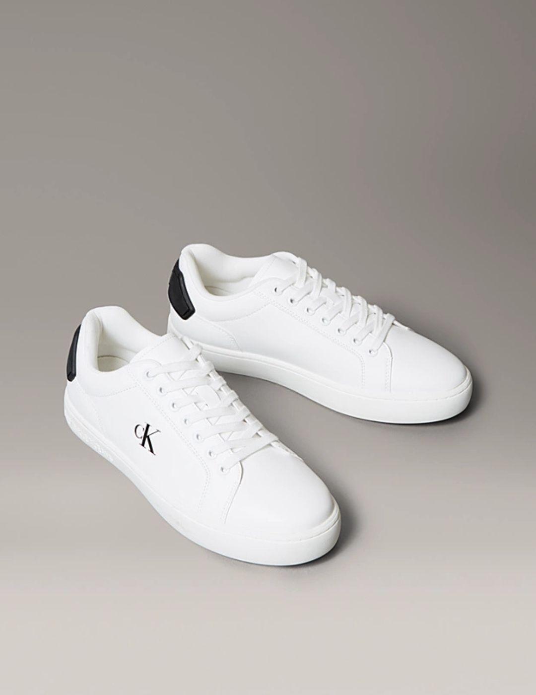 Zapatillas de piel Calvin Klein CLASSIC CUPSOLE blancas