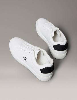 Zapatillas de piel Calvin Klein CLASSIC CUPSOLE blancas