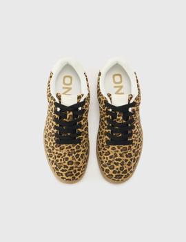 Zapatilla animal print marrón de ONLY