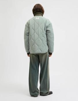 Chaqueta verde guateada con cuello alto Serena de JJXX