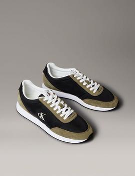 Zapatillas de running de mezcla de ante con logo CK