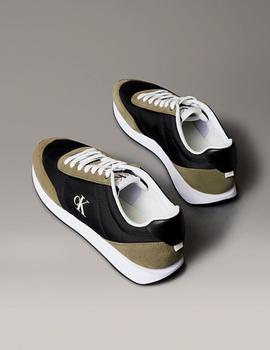 Zapatillas de running de mezcla de ante con logo CK