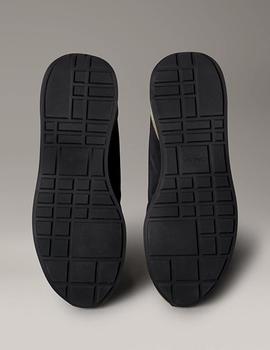 Zapatillas de running de mezcla de ante con logo CK