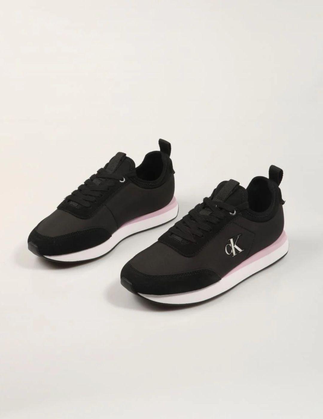 Zapatillas RETRO RUNNER CALVIN KLEIN en Lona negra