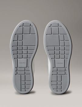Zapatillas de mujer en piel con logo distintivo CALVIN KLEIN